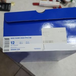 Nike dunk high pro sb clay black white size 12